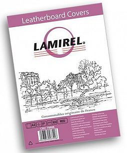 Обложка для переплета Lamirel DELTA А4 картон 230 г/м2 красн. п/кожу 100 шт/упак