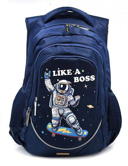 Рюкзак LOREX  COSMO RIDE, модель ERGONOMIC M6, мягкий каркас, трехсекционный, 48,2х38х13,5 см, 26 л, для мальчиков