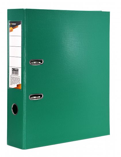 Папка-регистратор INFORMAT 75 мм одностороннее покрытие PVC, зеленая
