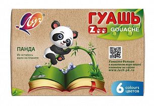 Гуашь Луч ZOO 6 цветов по 15 мл ассорти, набор баночек