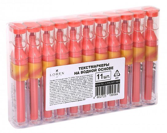 Маркер текстовый LOREX Mark it NEON 1-5 мм кораллово-красный неон, скошенный