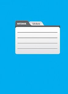 Книжка записная А6 105х148 мм 120 л. клетка Пантон мягкая обложка голубая, матовая ламинация