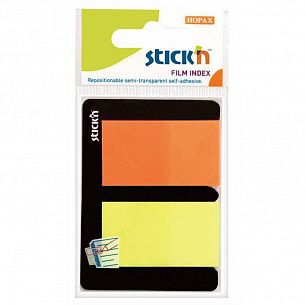Закладки клейкие пластиковые STICK'N 2 цвета по 25 листов, 45х25 мм