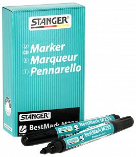 Маркер перманентный Stanger M235 1—3 мм, черный, круглый
