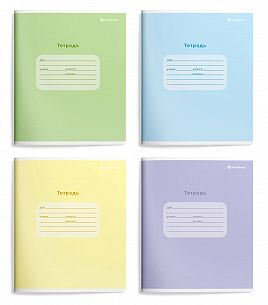 Тетрадь 24 л. линия Schoolformat ОДНОТОННЫЕ ПАСТЕЛЬНЫЕ ОТТЕНКИ мелованный картон, ВД-лак