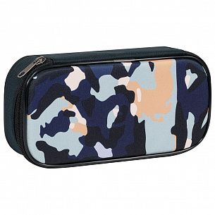 Пенал односекционный Tiger MAX JUMBO DIVISION 110x225x65 мм темно-синий картон, полиэстер, с 1 откидной планкой