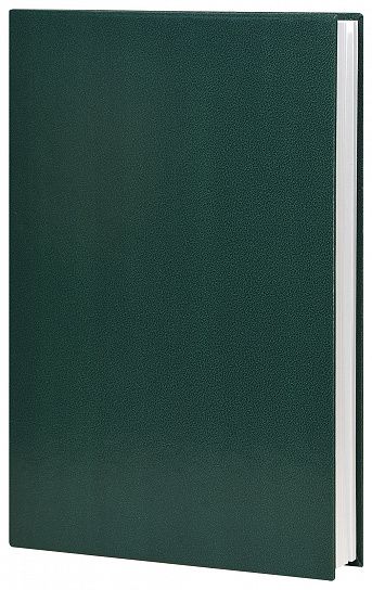 Ежедневник А5 недатированный LITE DERBI 136 листов зеленый, твердая обложка, с закладкой-ляссе