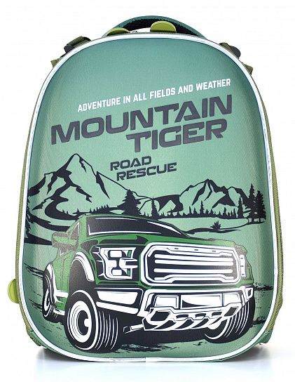 Рюкзак Schoolformat Mountain tiger, модель ERGONOMIC+, жесткий каркас, двухсекционный, 38х30х18 см, 17 л, для мальчиков