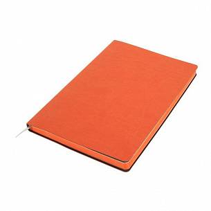 Бизнес-блокнот подарочный  А5 128 листов GF Colors оранжевый, ляссе, внутренний карман, отрывной уголок