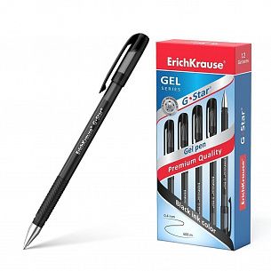 Ручка гел. ErichKrause G-STAR 0,5 мм черный