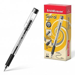 Ручка гел. ErichKrause SPIRAL 0,5 мм черный