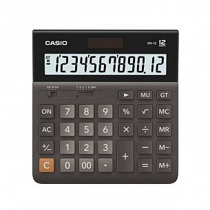 Калькулятор широкоформатный CASIO DH-12, настольный бухгалтерский, 12-разрядный, черный