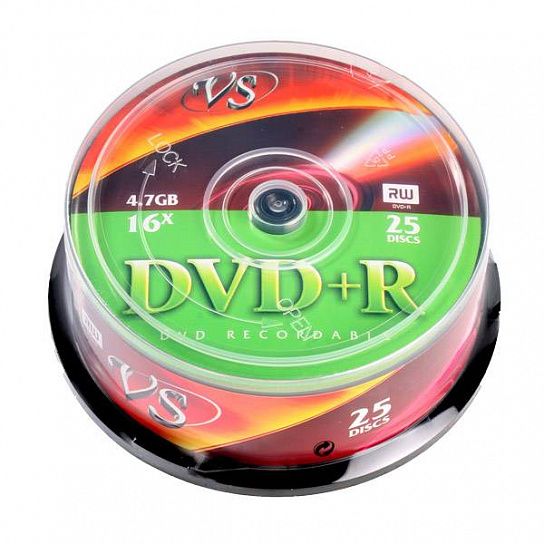 Диск DVD+RW VS 4,7 Гб 4х CB/25 шт