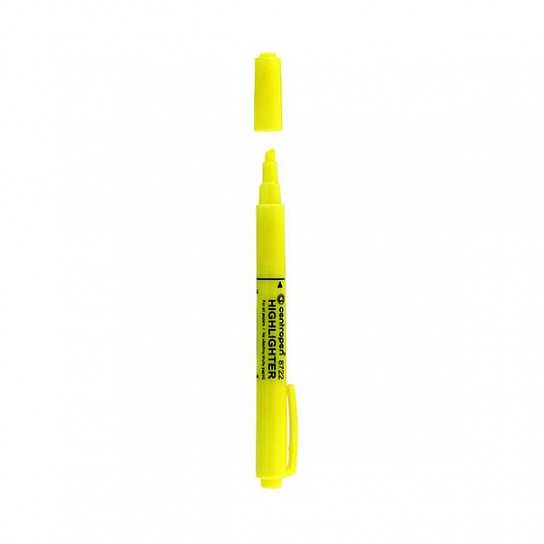 Маркер текстовый CENTROPEN FAX 1-4 мм желтый скошенный