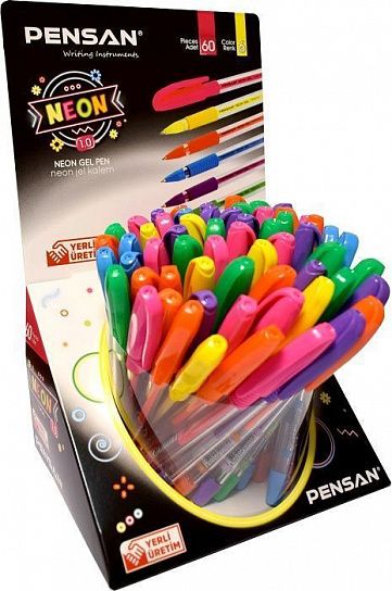 Ручка гелевая PENSAN NEON GEL-COLORED 1 мм грип