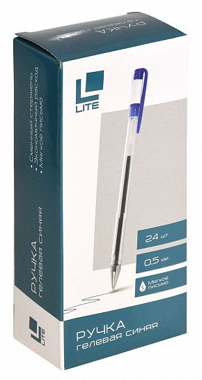 Ручка гелевая LITE, 0,5 мм, синяя