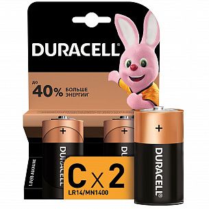 Батарейки Duracell BASIC C LR14 алкалиновые 1,5V 2 шт/упак