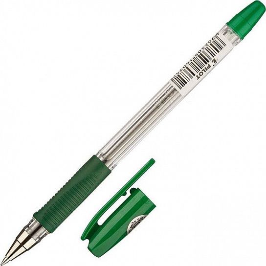 Ручка шариковая BPS-GP 0,7 мм зеленая резиновый грип