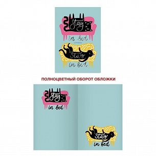 Тетрадь 40 л., А4-, клетка, шв-клеевой, КОШКА, мелованный картон, глянцевая ламинация, фольга
