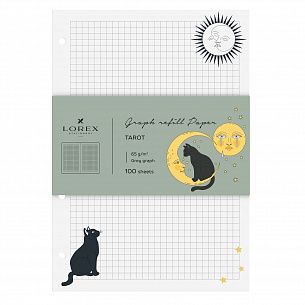 Сменный блок 100 л. А5 линовка: серая клетка LOREX TAROT с дизайнерским блоком