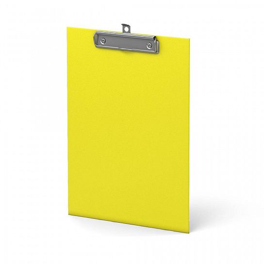 Планшет ErichKrause NEON А4 с зажимом, ламинированный картон, желтый