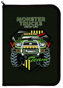 Папка для труда А4 Schoolformat MONSTER TRUCK, 350х265х60 мм, пластик, с клапаном, для мальчиков