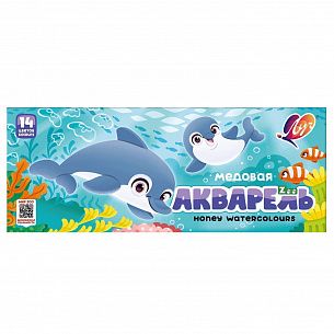 Акварель Луч ZOO 14 цветов, без кисти, картонная упаковка