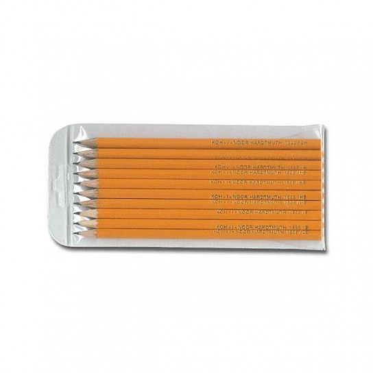 Набор чернографитных карандашей KOH-I-NOOR, 10 шт., 2В-2Н, заточенные, шестигранные