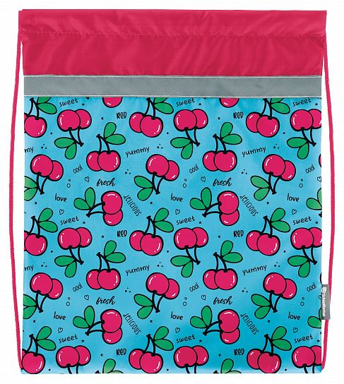 Мешок для обуви Schoolformat CHERRIES 49х41 см, для девочек