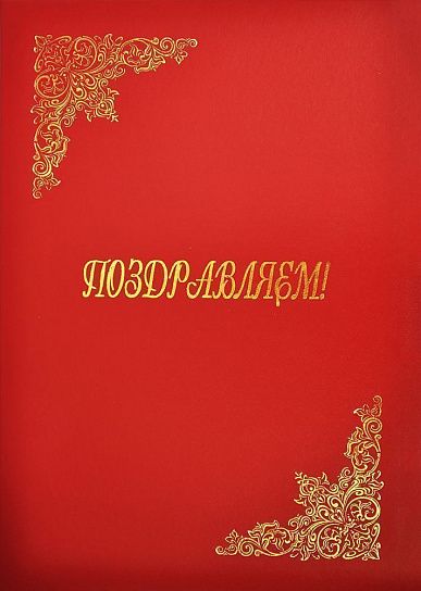 Папка адресная ПОЗДРАВЛЯЕМ А4 бумвинил