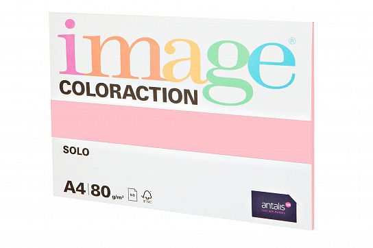 Бумага цветная IMAGE COLORACTION розовая (80 г/м2,  А4, 50 л.)