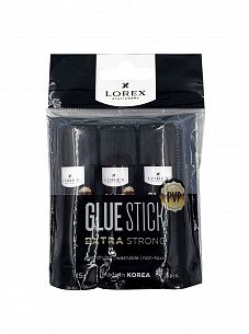 Набор клея-карандаша LOREX EXTRA 15 г PVP, 3 шт пакет