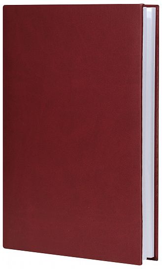 Ежедневник А5 недатированный LITE CLASSIC MATTE 136 листов бордо, твердая обложка, с закладкой-ляссе