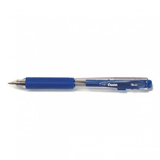 Ручка шариковая автоматическая PENTEL WOW! 0,7 мм синяя резиновый грип треугольный корпус