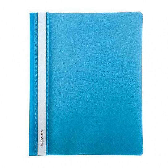 Папка-скоросшиватель INFORMAT А5, голубая, пластик 180 мкм, карман для маркировки