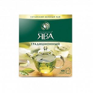 Принцесса Ява Традиционный чай зеленый в пакетиках 100 шт