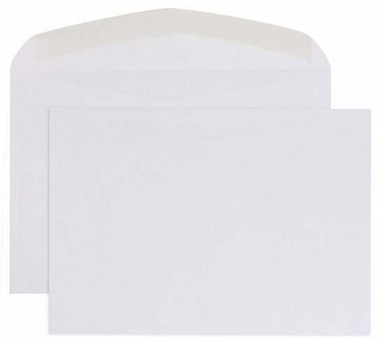 Конверт почтовый С5 (162x229) чистый, белый, декстрин, 80 г/м2