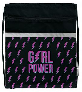 Мешок для обуви Schoolformat GRLPWR 42х34 см, с карманом, для девочек