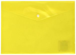 Пластиковый конверт INFORMAT А4, на кнопке, непрозрачный 150 мкм, желтый