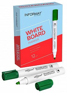 Маркер для досок INFORMAT Whiteboard 5 мм зеленый круглый