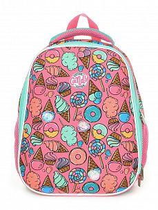 Рюкзак Schoolformat Sweets, модель ERGONOMIC LIGHT, жесткий каркас, двухсекционный, 38х30х18 см, 19,8л, для девочек