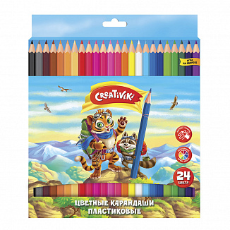 В продажу поступили Пластиковые цветные карандаши 24 цвета! Теперь линейка представлена карандашами 6, 12, 18 и 24 цвета! 