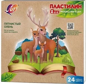 Пластилин ЛУЧ ZOO 24 цвета, 360 г, без стека