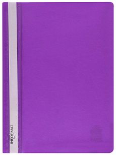 Папка-скоросшиватель INFORMAT А4, фиолетовая, пластик 150 мкм, карман для маркировки