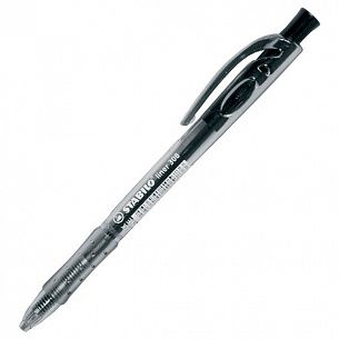 Ручка шариковая автоматическая STABILO LINER 0,5 мм черная