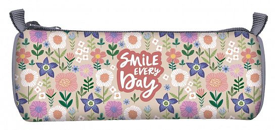 Пенал-тубус 1 отделение Schoolformat FLOWER PRINT 210х65 мм ткань