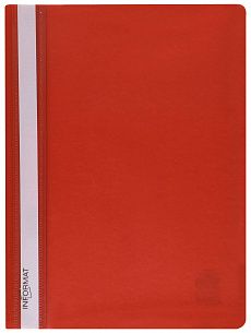 Папка-скоросшиватель INFORMAT А4, красная, пластик 150 мкм, карман для маркировки