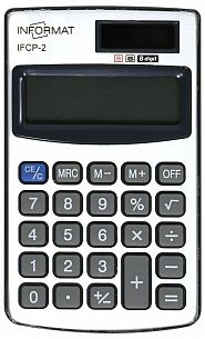 Калькулятор INFORMAT IFCP-2 8 разрядный, карманный, серебристый и черный