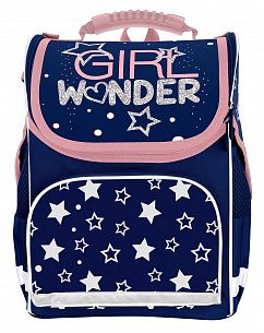 Рюкзак подростковый Schoolformat BASIC GIRL WONDER 13л синий 38х28х16 жесткокаркасный 1 отделение для девочек