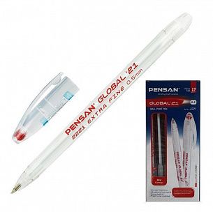 Ручка маслянаяGLOBAL-21 красный 0,5 мм